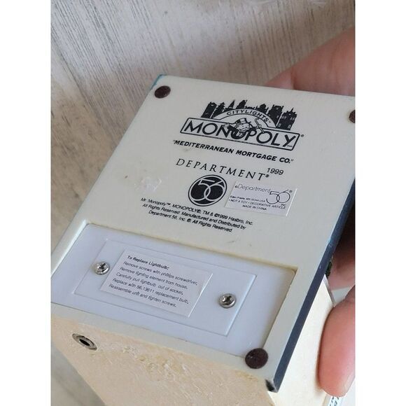 Dept 56 Mediterranean Mortage Co. 13600 monopoly village accessory - Picture 8 of 9